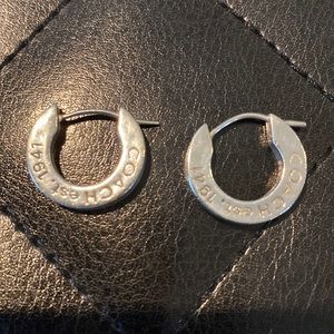 Stirling silver Coach earrings